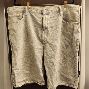 Levi's 569 Acid Wash Long Gray Denim Shorts 42